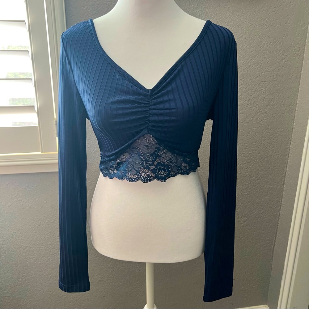 Shein Laced & Cropped Long Sleeve